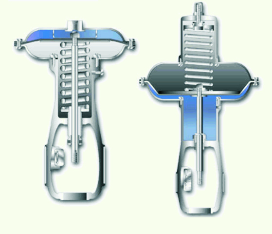 Action mechanism of cut-off diaphragm valve