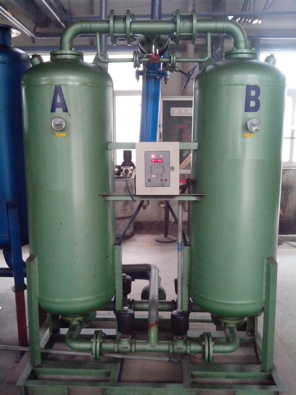 Field CBW compressed air heatless adsorption dryer in use